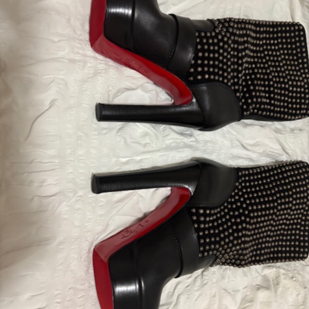 Christian Louboutin Marisa Studded Platform Biker Boots